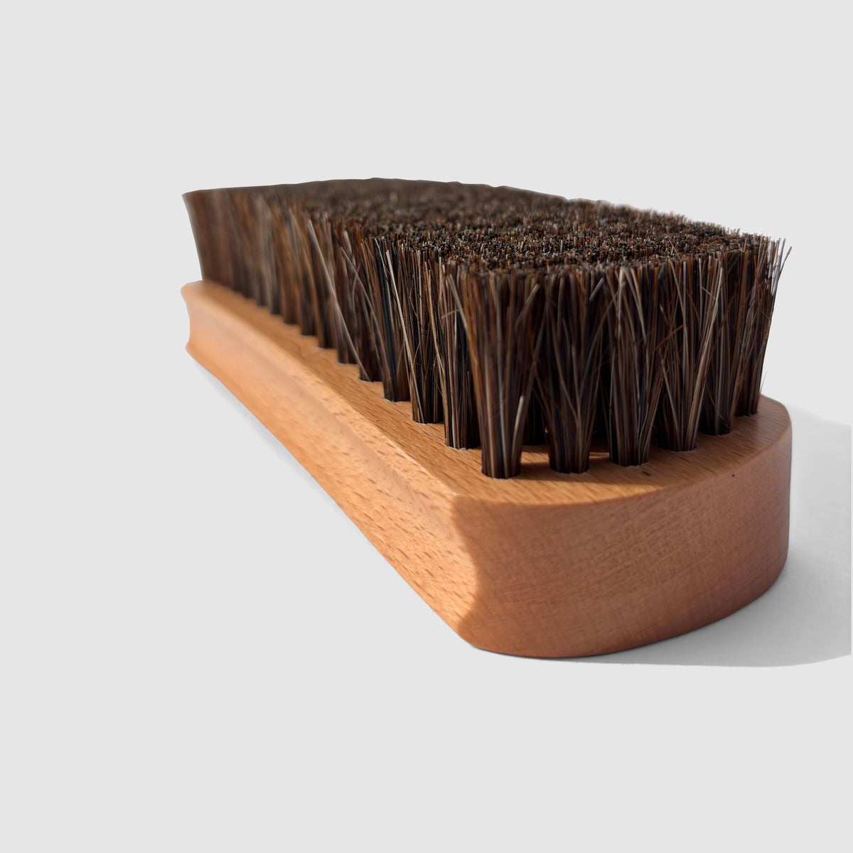Multi-Purpose Leather, Fabric & Tyre Cleaning Brush – Natural Wood Grip