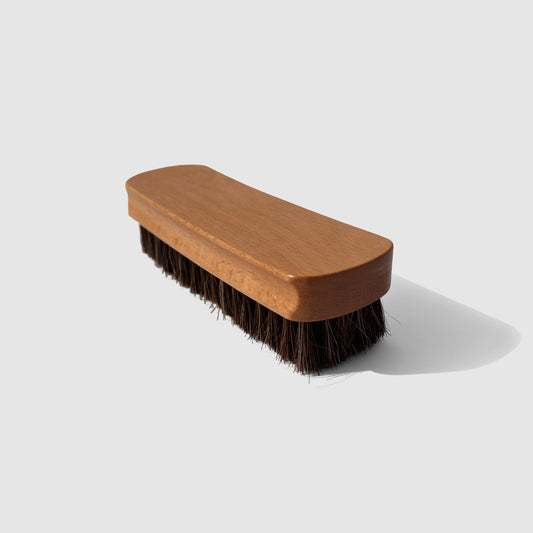 Multi-Purpose Leather, Fabric & Tyre Cleaning Brush – Natural Wood Grip